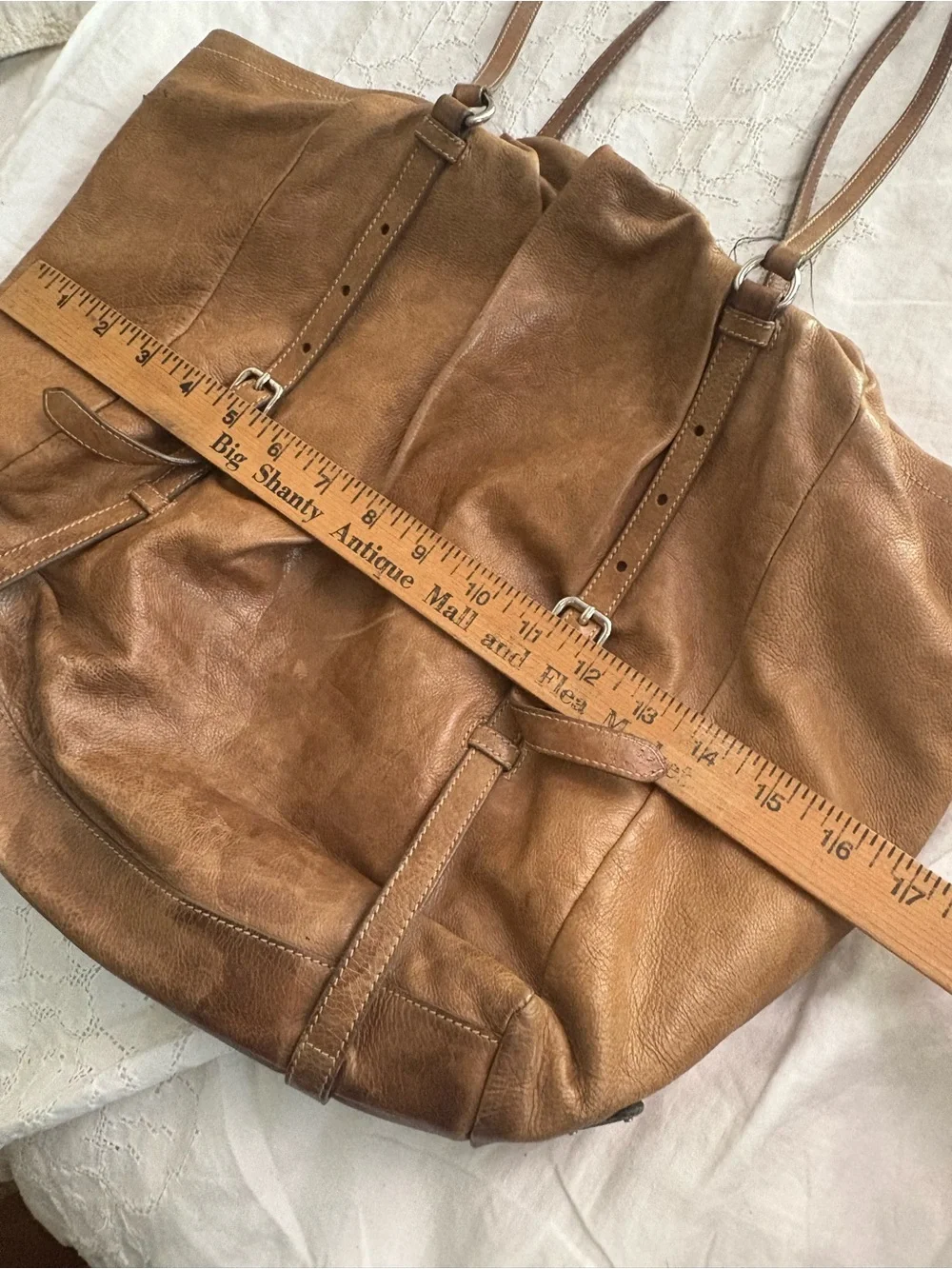 Prada Brown Napa New Leather Hobo Tote USED Condition! See photos